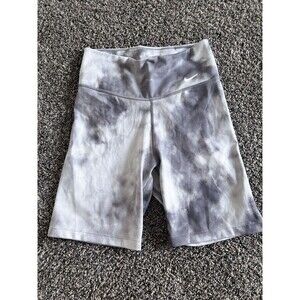 Nike Dri Fit Athletic Short Size XS With A Gray And White Tie Dye Pattern.